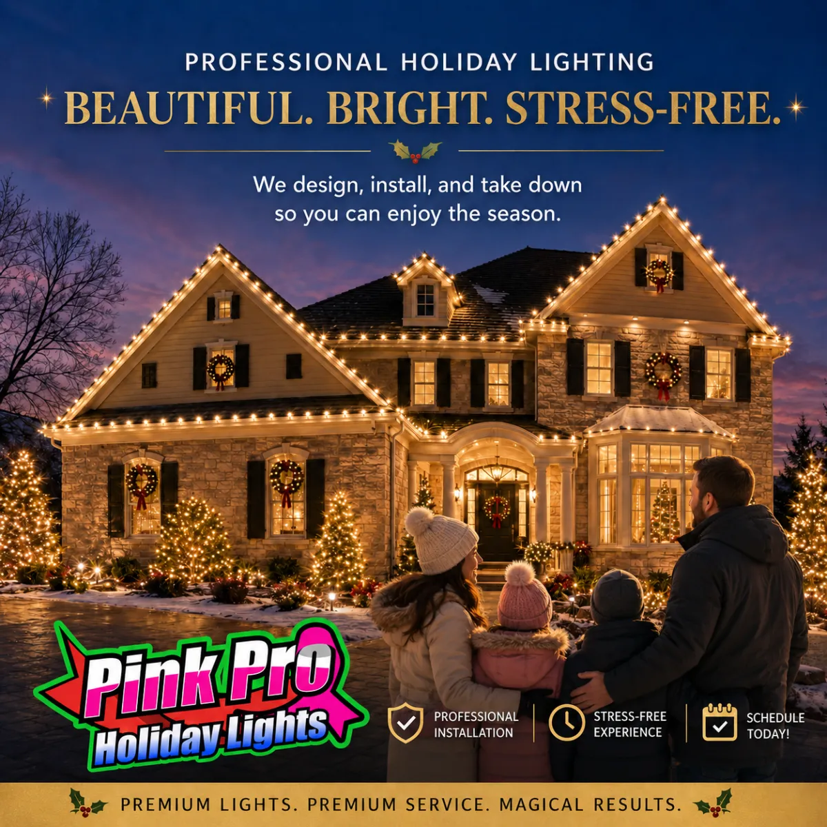 Stress-Free Holiday With Professional Christmas Light Installation