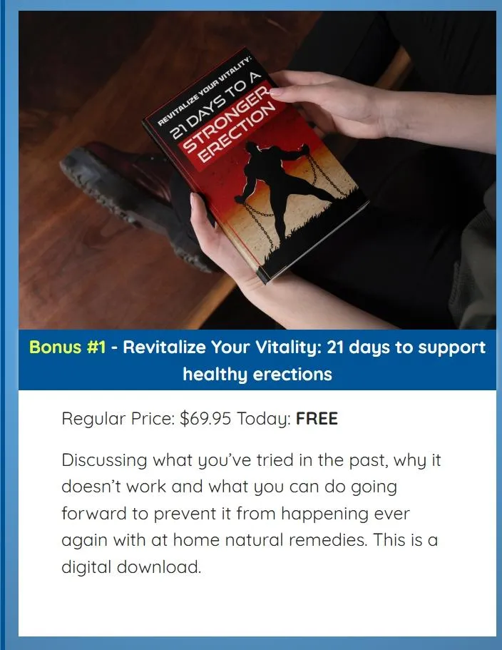 Bonus #1 - Revitalize Your Vitality: 21 days to support healthy erections