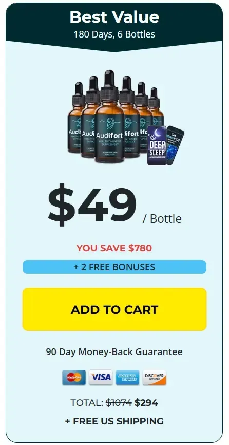 $49 per bottle price for 6 bottle with bonuses