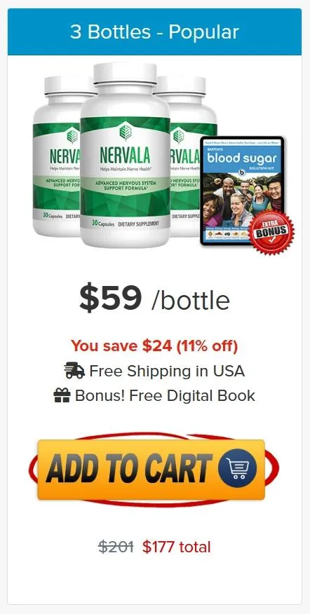 $59 per bottle price of 3 bottle with bonus
