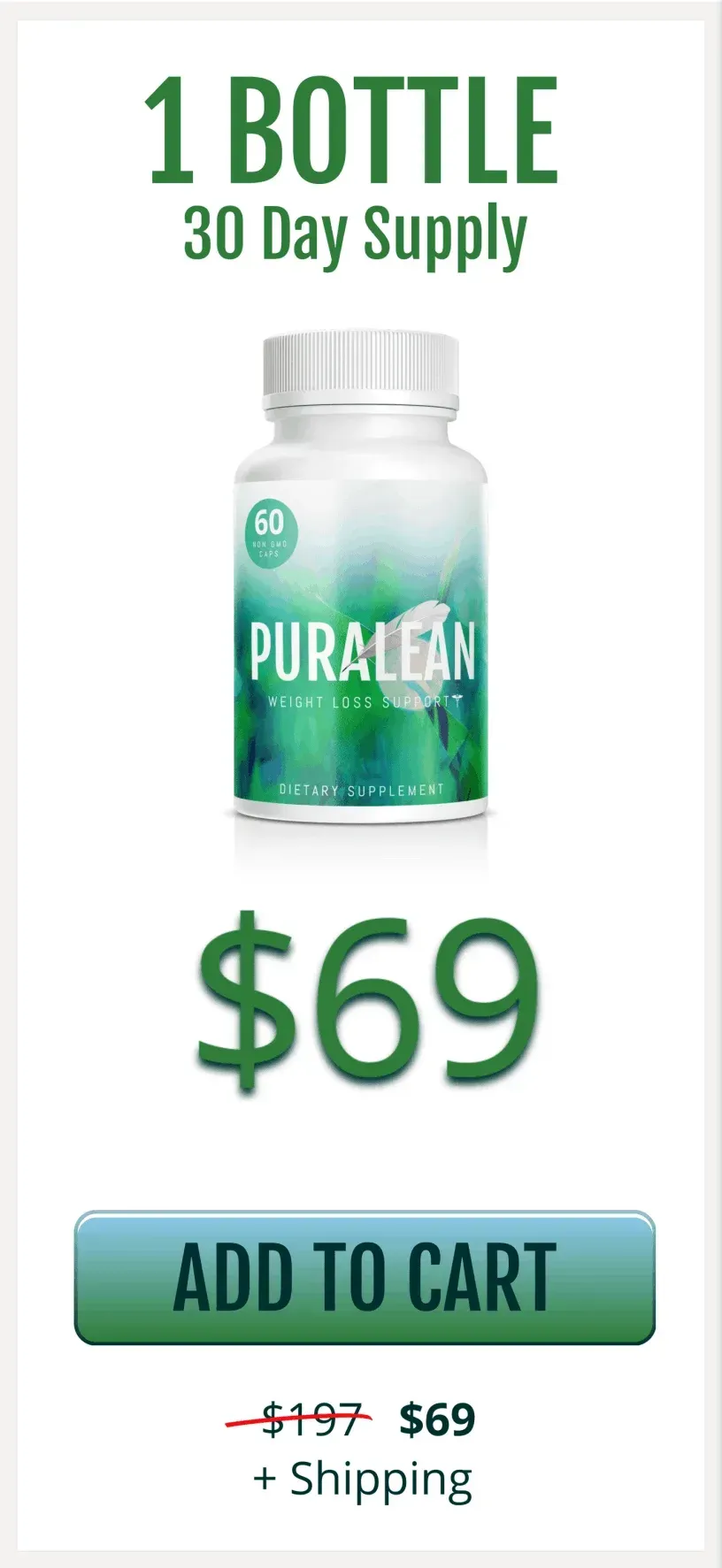 $69 per bottle price for 1 bottle