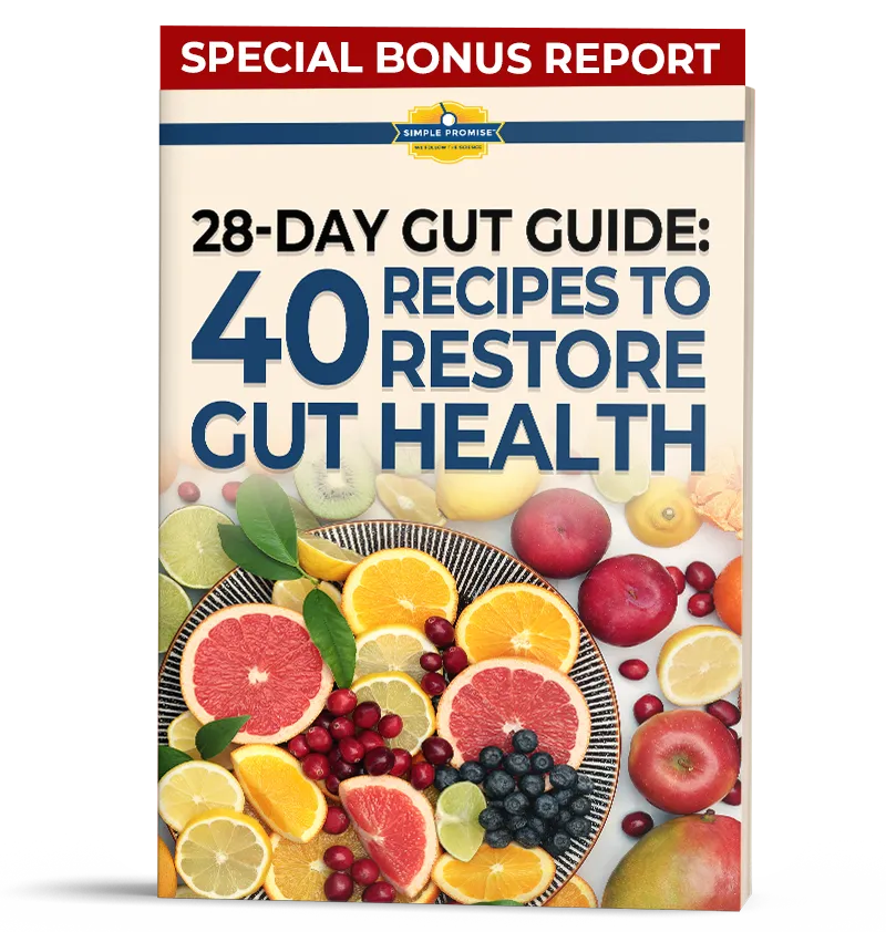BONUS #2:  28-Day Gut Health Plan:  40 Healing Recipes To Restore Gut Balance