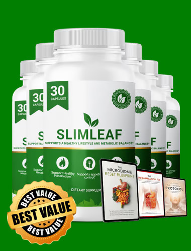 SlimLeaf  6 bottles with 3 bonuses
