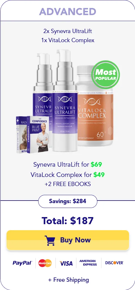 $69 per bottle price for 2 synevra bottles and $49 for vitalock complex