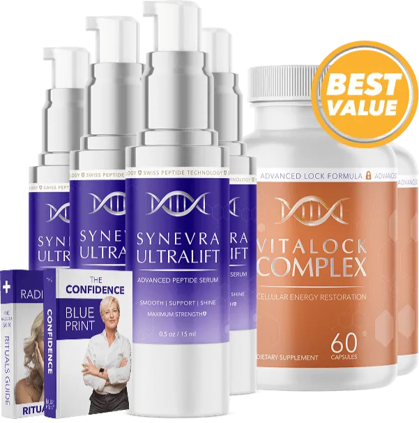 Synevra Ultralift and vitalock complex bottles with bonuses