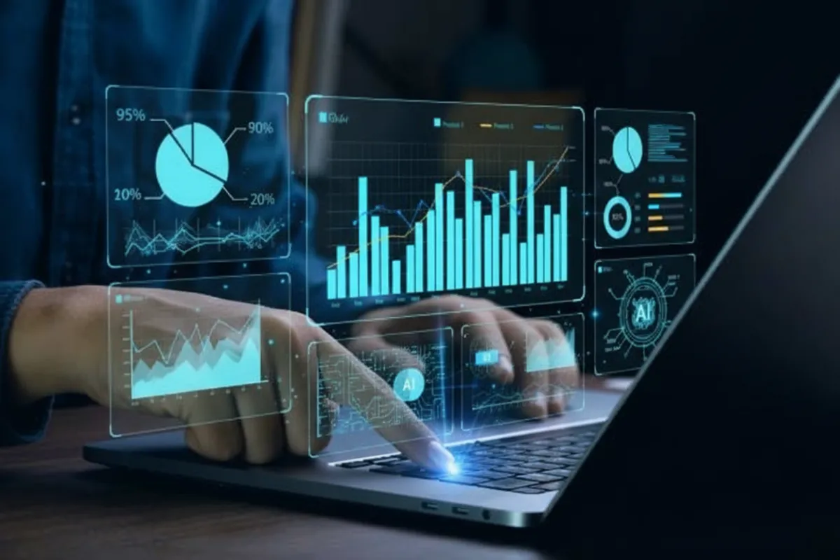 a close up of an apple product on a black surface