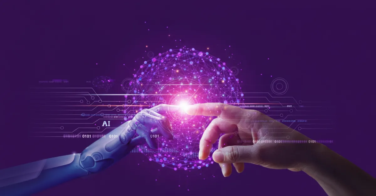 a large display of blue lights in a dark room