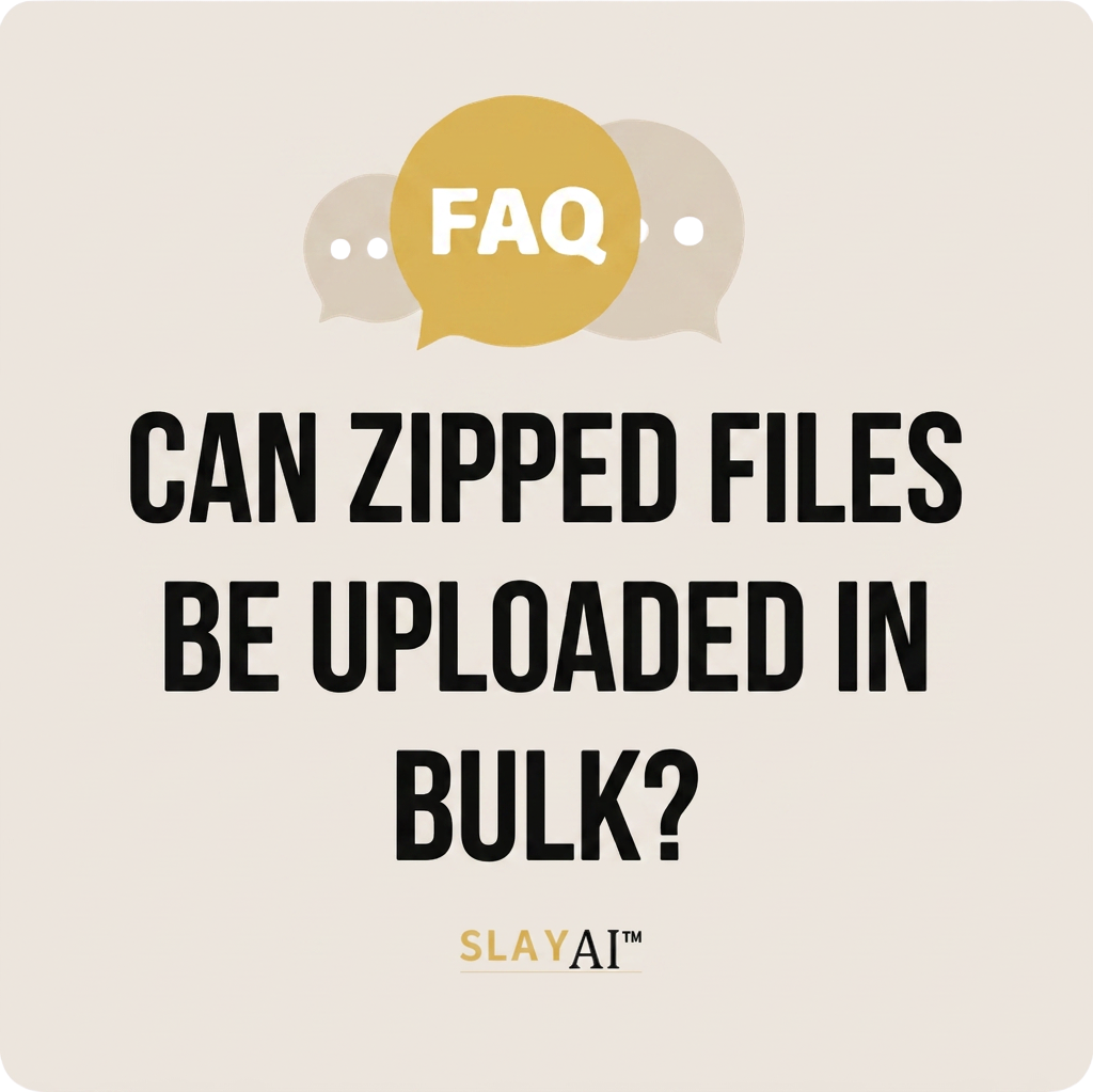 Can zipped files be uploaded in bulk?
