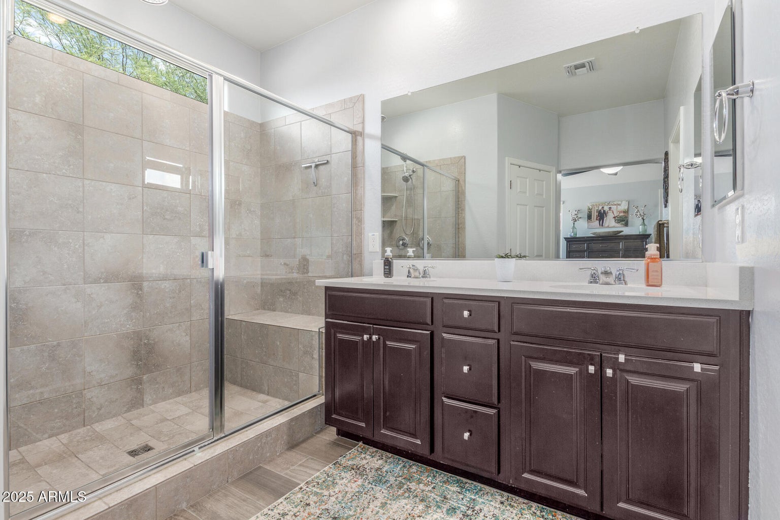 Bathroom with glass shower