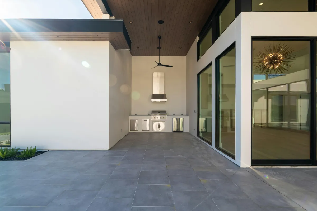 Alfresco outdoor concrete undercover space