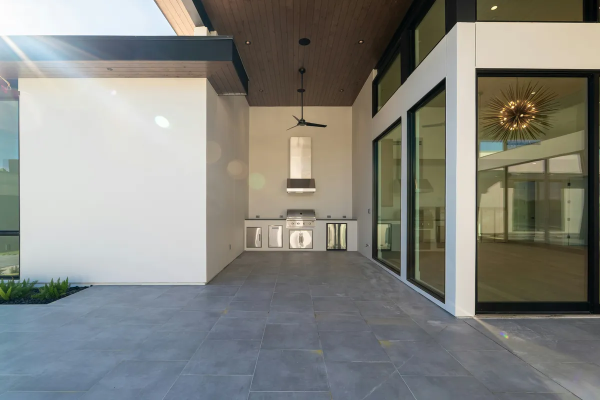 Alfresco outdoor concrete undercover space