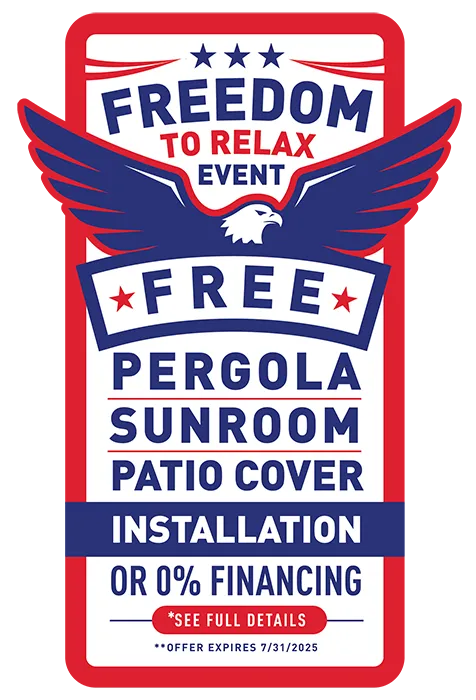 Made in USA Octoberfest Oasis Sales Event 10% off plus 25% off installation or 0% interest and no payments for 12 months* on a brand new Sunroom. Offer expires10/31/24 +*See Full Details
