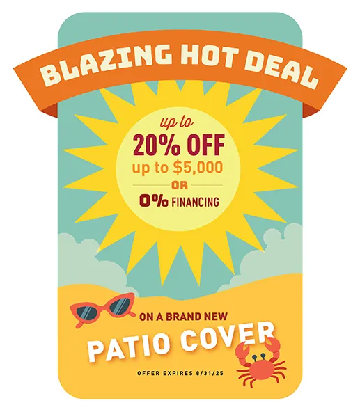 Made in USA Octoberfest Oasis Sales Event 10% off plus 25% off installation or 0% interest and no payments for 12 months* on a brand new Patio Cover. Offer expires 10/31/24 +*See Full Details