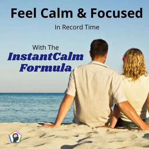 InstantCalm Formula bottle on soft gradient background
