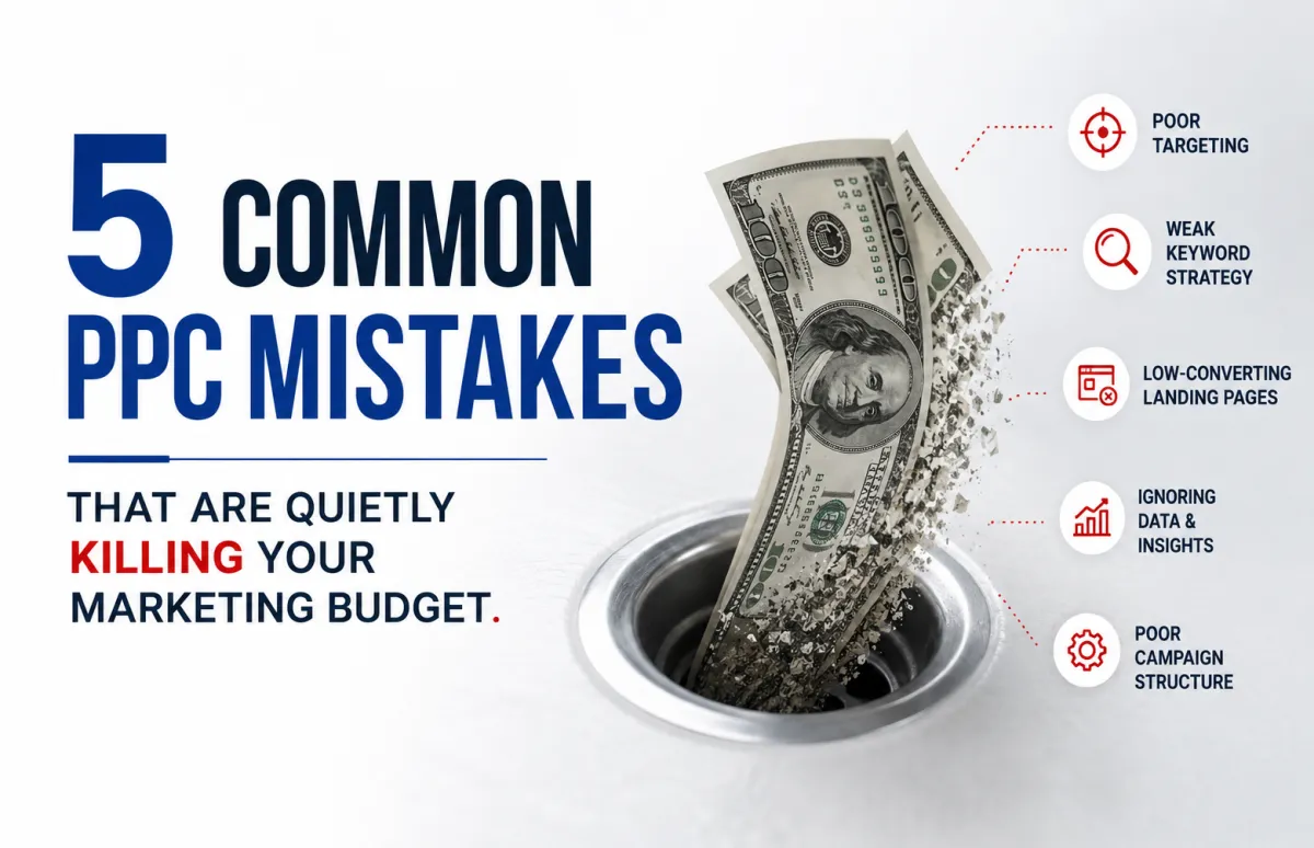 5 common PPC mistakes that waste advertising budget and reduce ROI in Google Ads and Meta Ads campaigns
