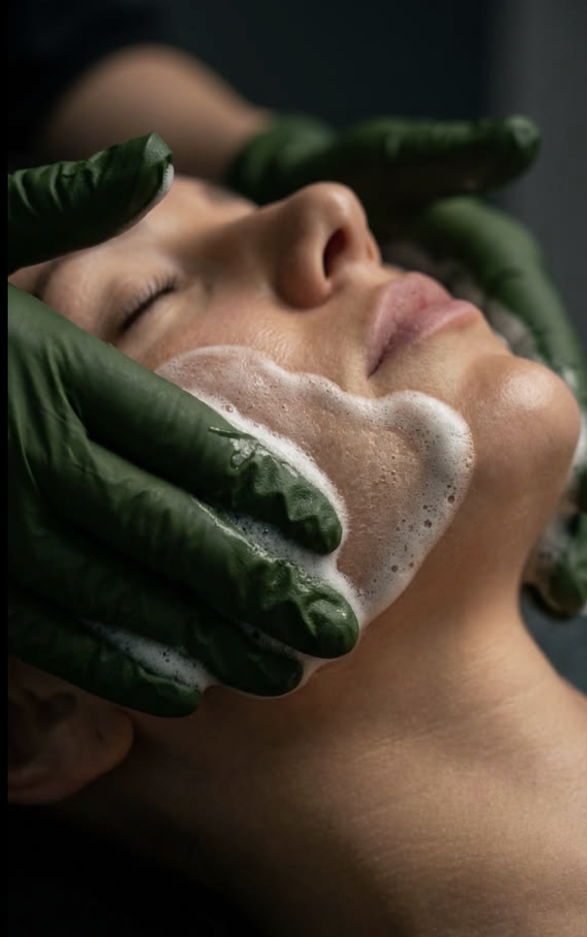 Soft-lit skin care photography showing natural texture