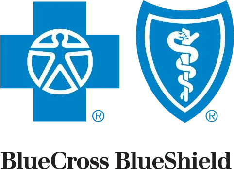 Logo of BlueCross BlueShield, an insurance provider that covers medical eye exams and optical eye care conducted by Texas State Optical in Briargrove, Houston