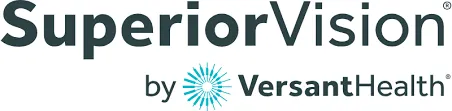 Logo of Superior Vision by Versant Health, an insurance provider that covers medical eye exams and optical eye care conducted by Texas State Optical in Briargrove, Houston
