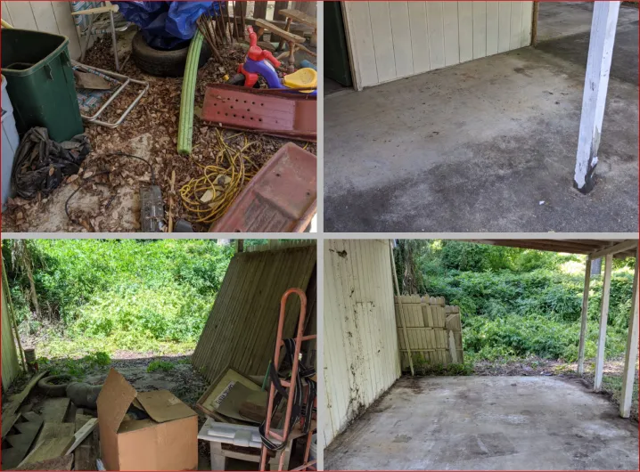 "Junk removal in Marietta, GA using a 14-yard dumpster for household debris and clutter."