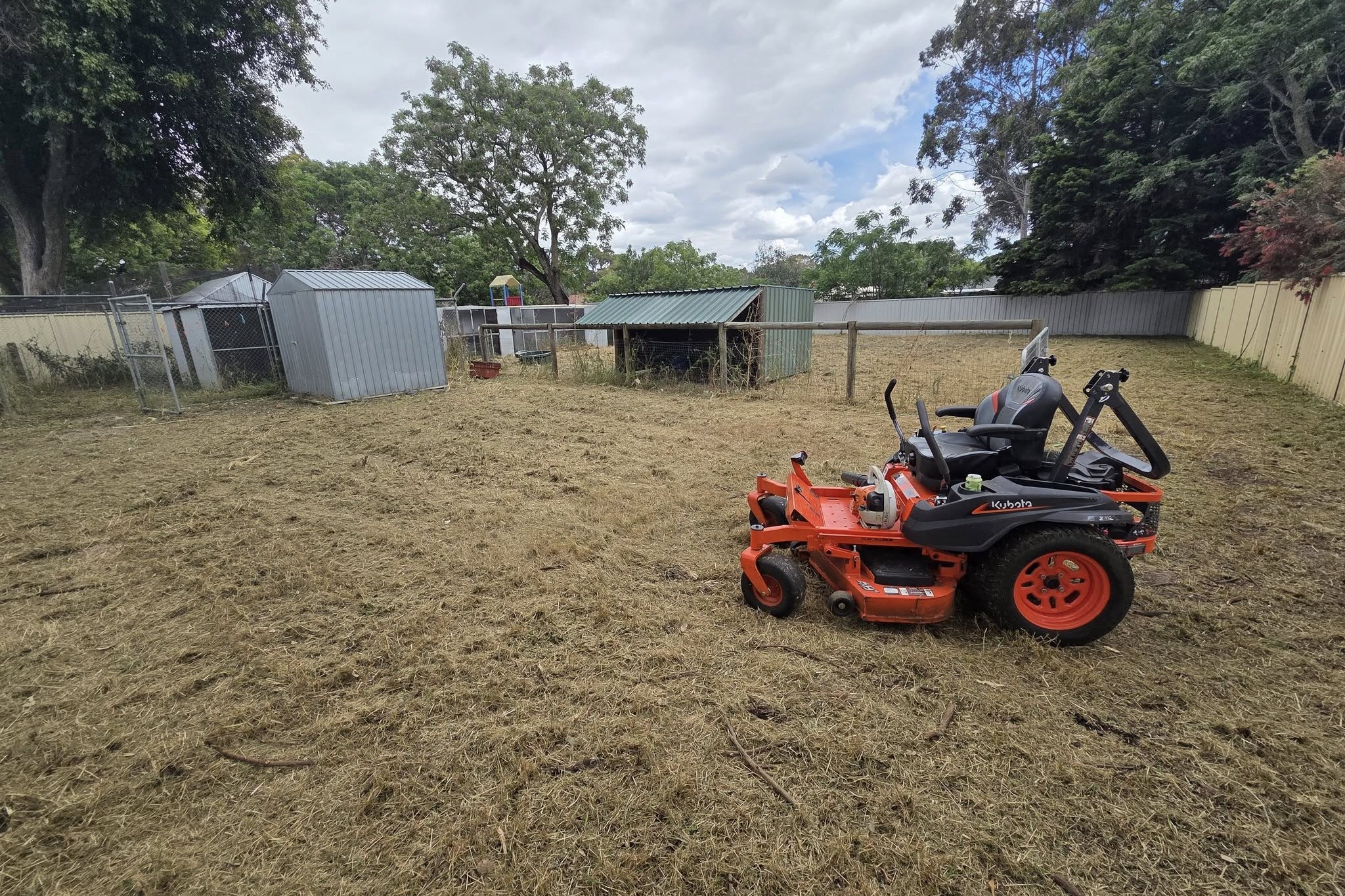 Acreage mowing Byford large rural property ride-on mower
