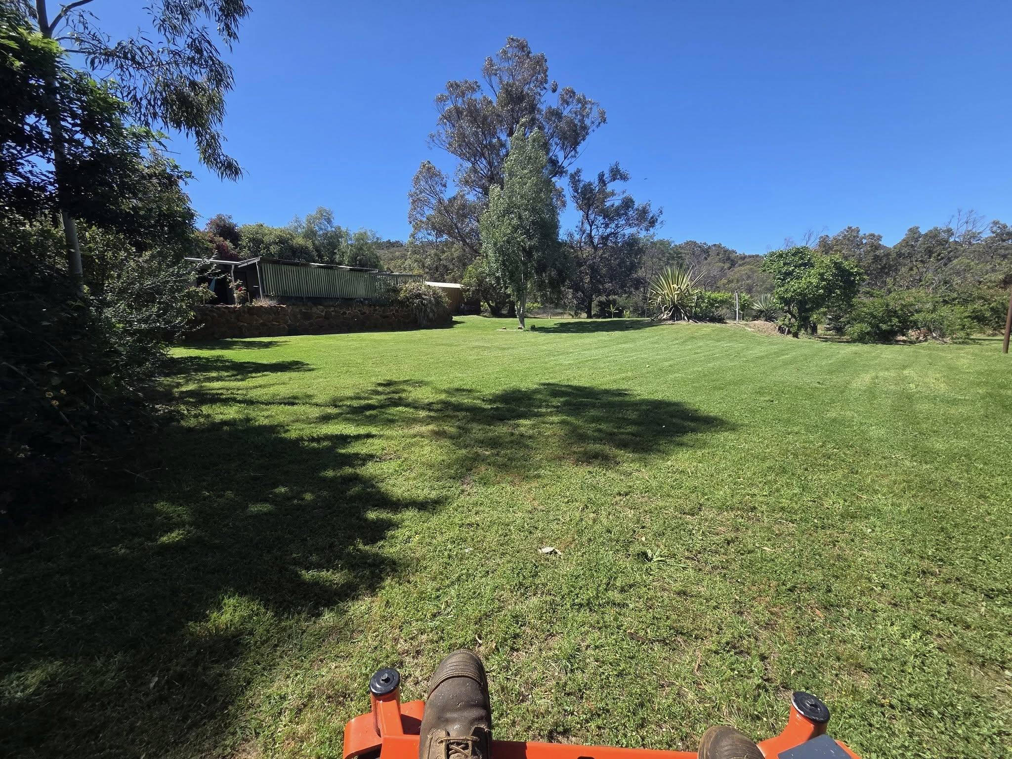 Ride-on mowing Byford WA large block maintenance