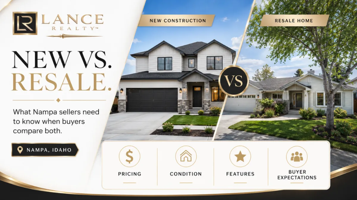 New Construction vs Resale in Nampa: What Sellers Need to Know Before Buyers Walk Away