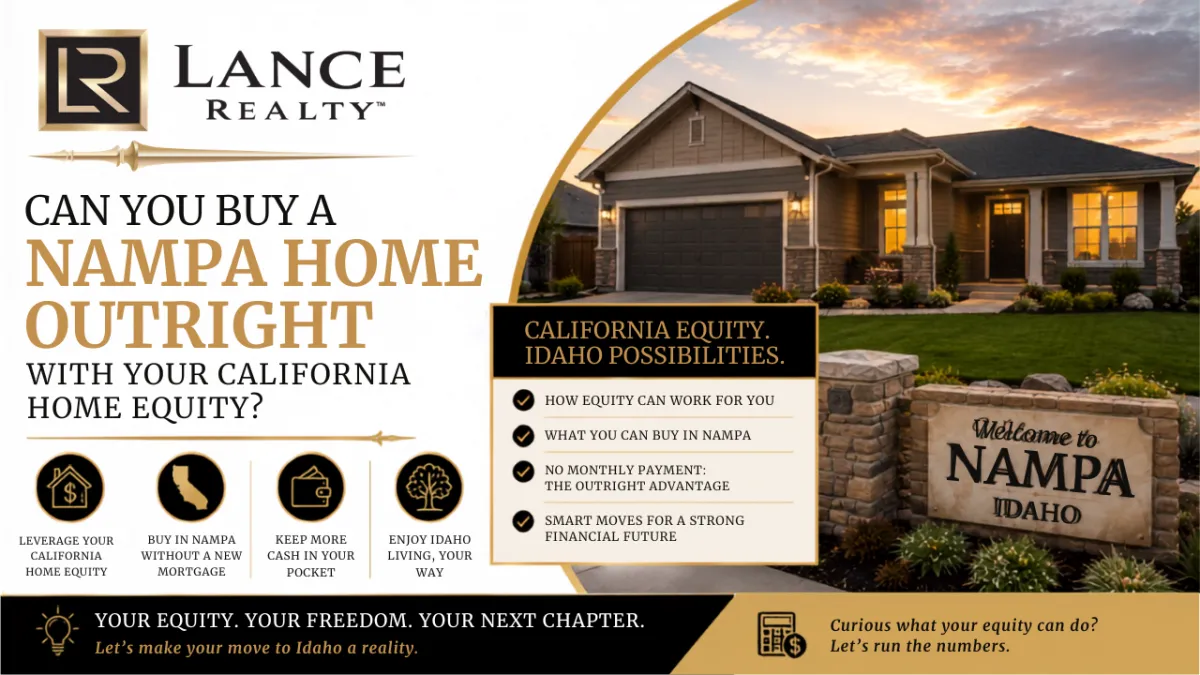 Can You Buy a Nampa Home Outright With Your California Home Equity?