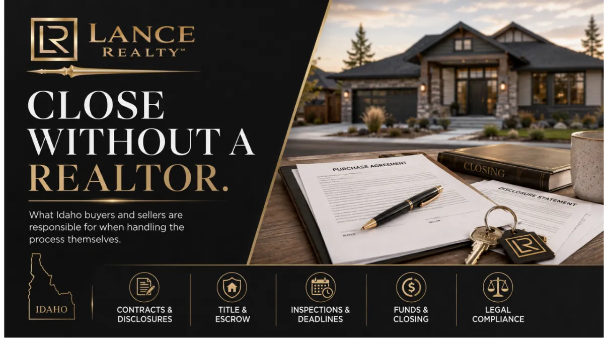 How to Close on a House Without a Realtor in Idaho: What You're Responsible For