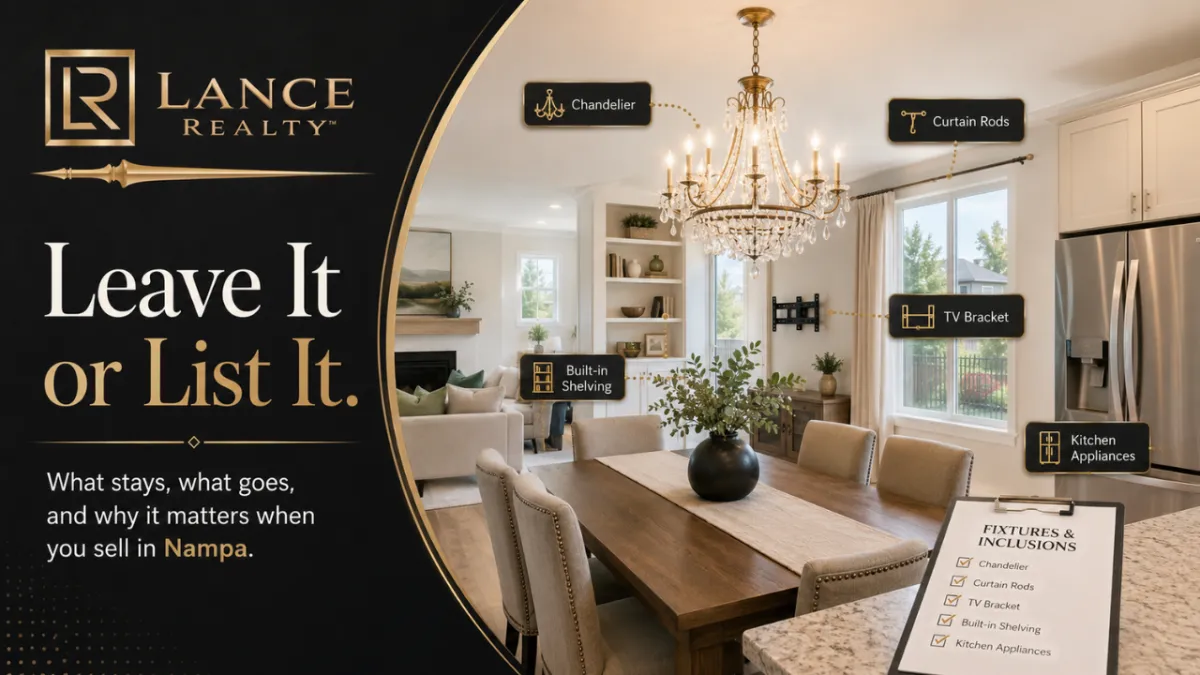 The Chandelier Clause: What Stays, What Goes, and Why It Matters When You Sell in Nampa