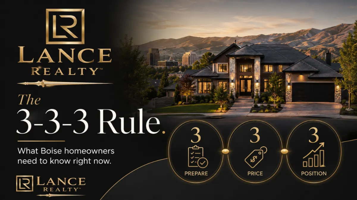 The 3-3-3 Rule for Sellers: What Boise Homeowners Need to Know Right Now