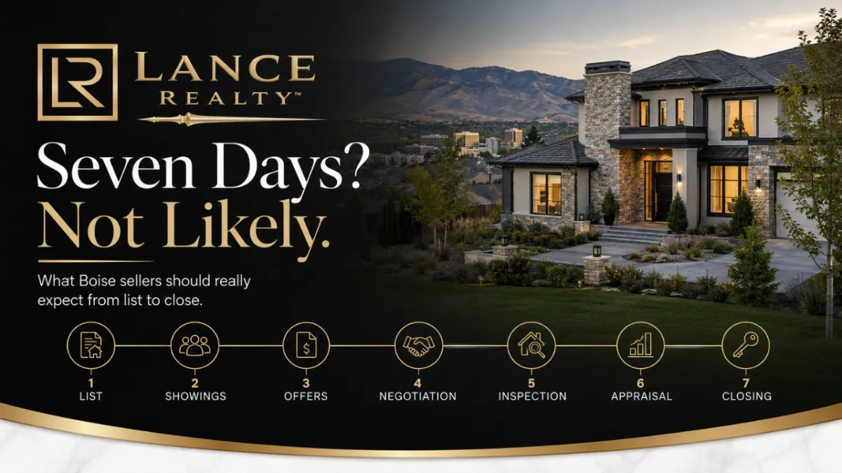 Your Boise Home Won't Sell in 7 Days — Here's What Actually Happens from List to Close