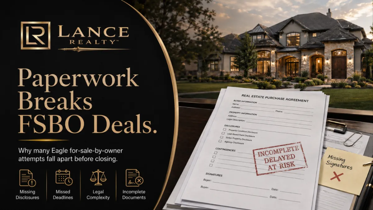 Why Most For-Sale-By-Owner Attempts in Eagle Fall Apart During the Paperwork Phase