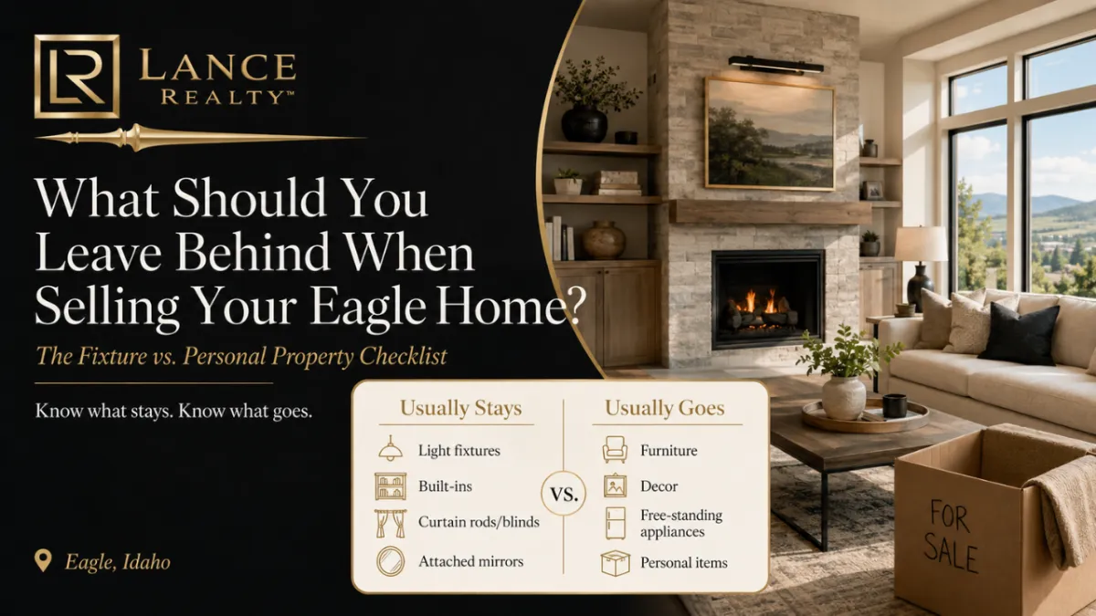 What Should You Leave Behind When Selling Your Eagle Home? The Fixture vs. Personal Property Checklist