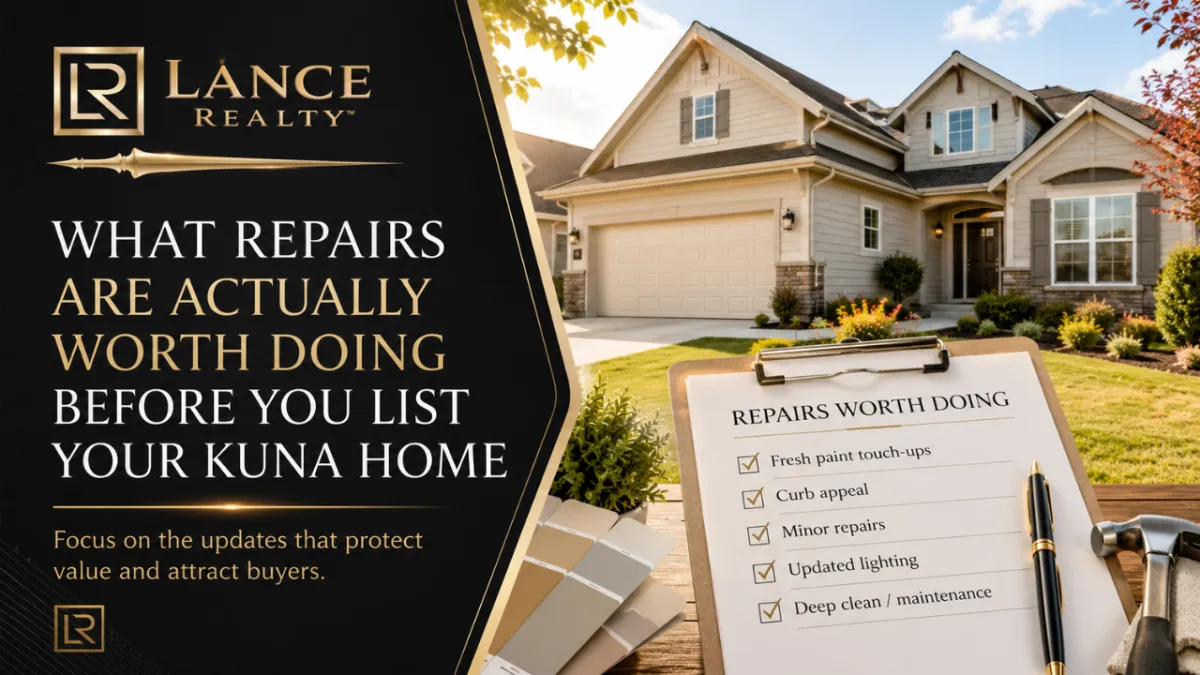 What Repairs Are Actually Worth Doing Before You List Your Kuna Home
