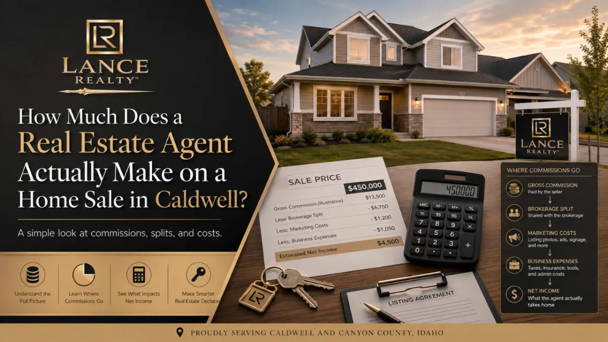 How Much Does a Real Estate Agent Actually Make on a Home Sale in Caldwell?
