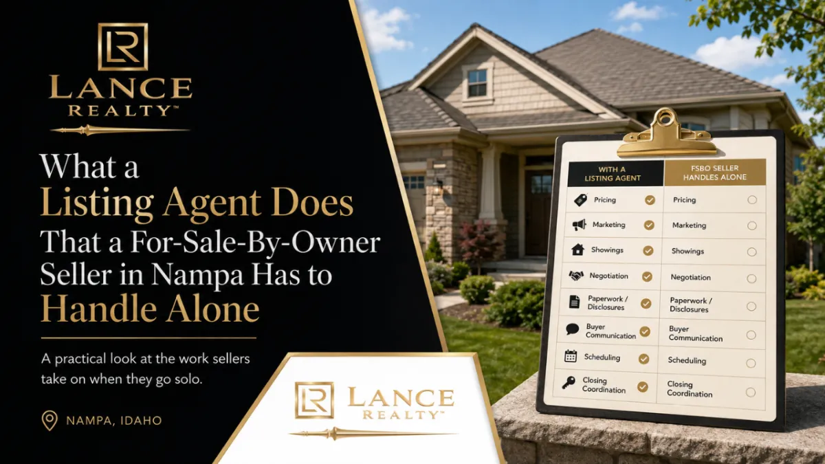 What a Listing Agent Does That a For-Sale-By-Owner Seller in Nampa Has to Handle Alone