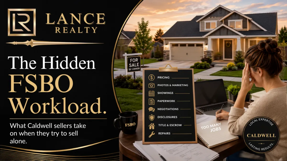 What a Listing Agent Does That a FSBO Seller in Caldwell Has to Do Themselves