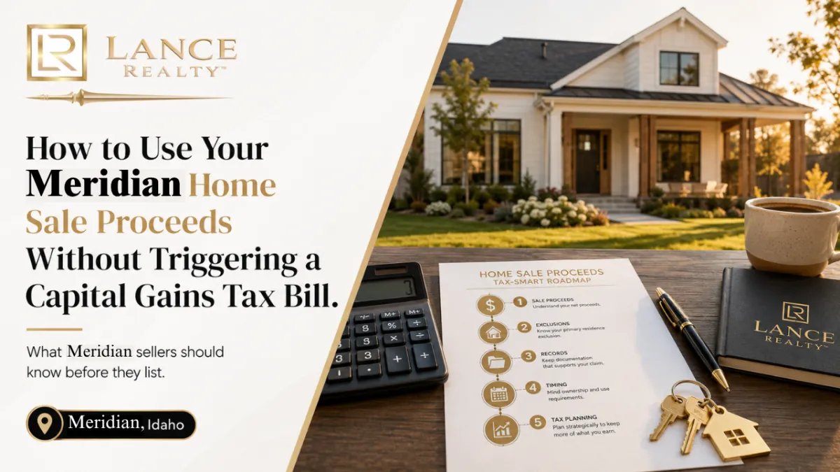 What Can You Do With Your Home Sale Proceeds to Avoid Capital Gains in Meridian?