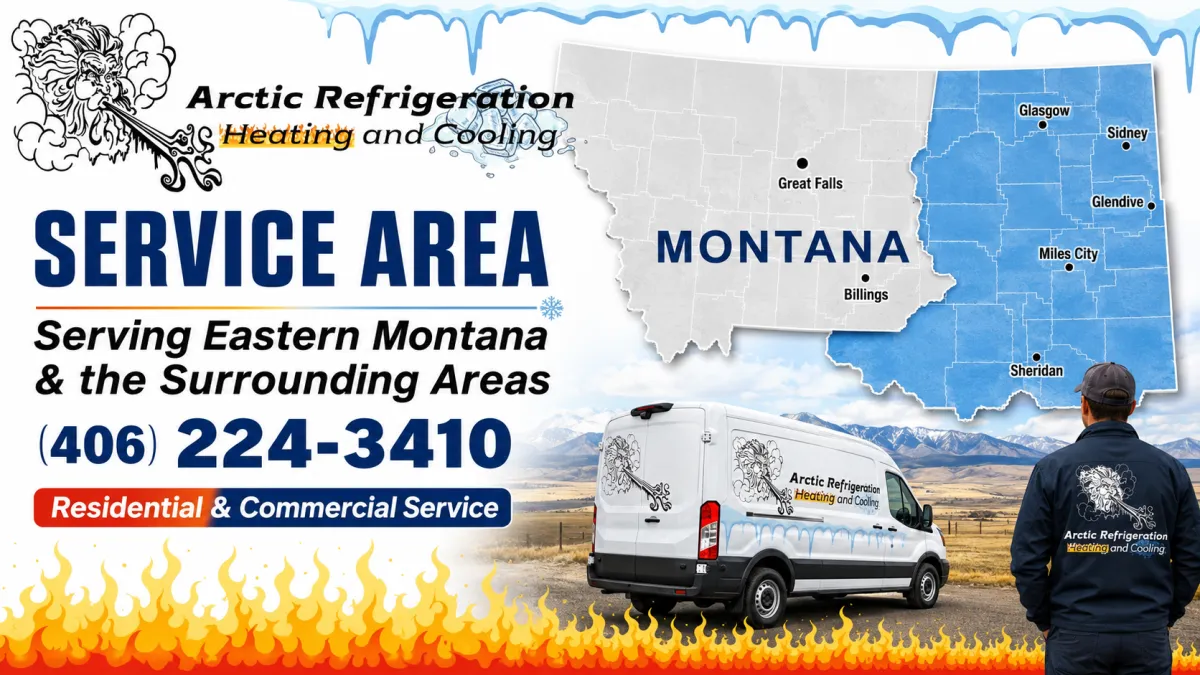 Arctic Refrigeration Heating and Cooling service area in Eastern Montana