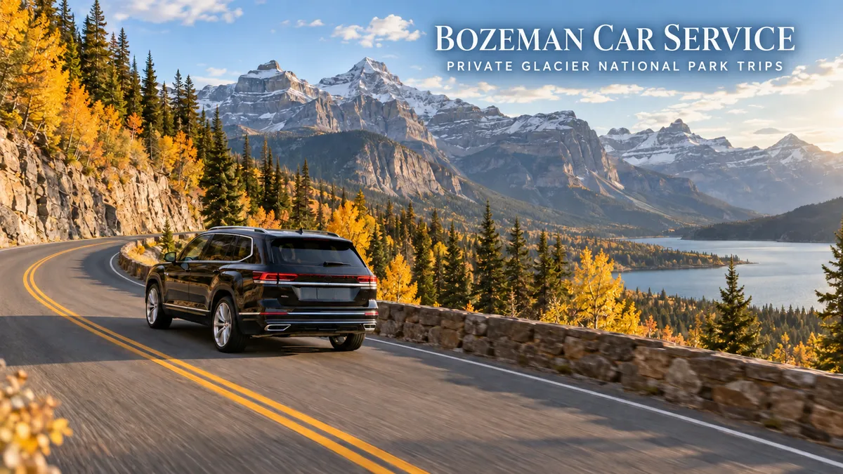 Fall colors and mountain scenery along Going-to-the-Sun Road during a private Glacier National Park trip in Montana