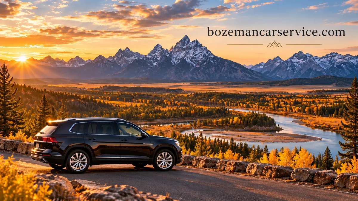 Fall Montana private tour with Bozeman Car Service near Yellowstone and Big Sky