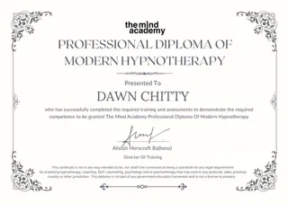 Anxiety Hypnotherapy Qualifications