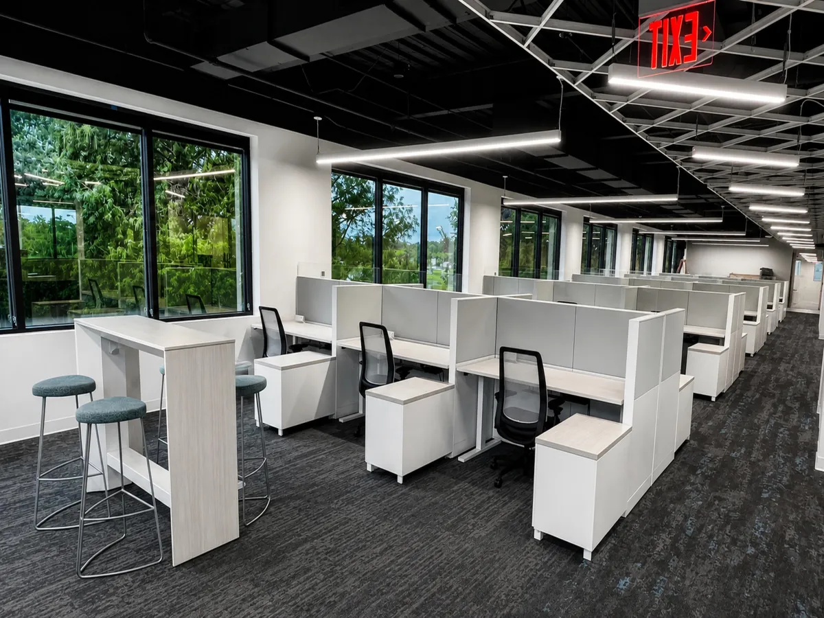 Open office workstation installation