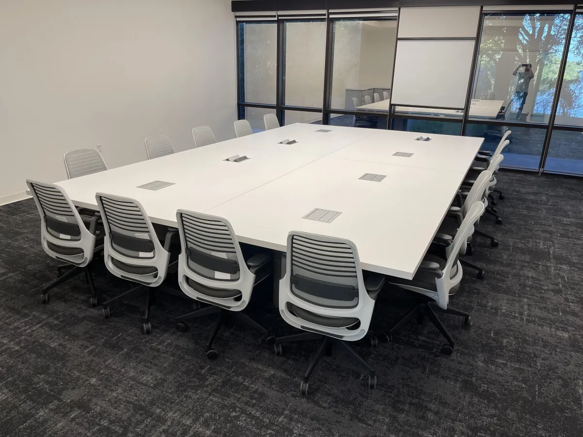 Finished commercial office space installation