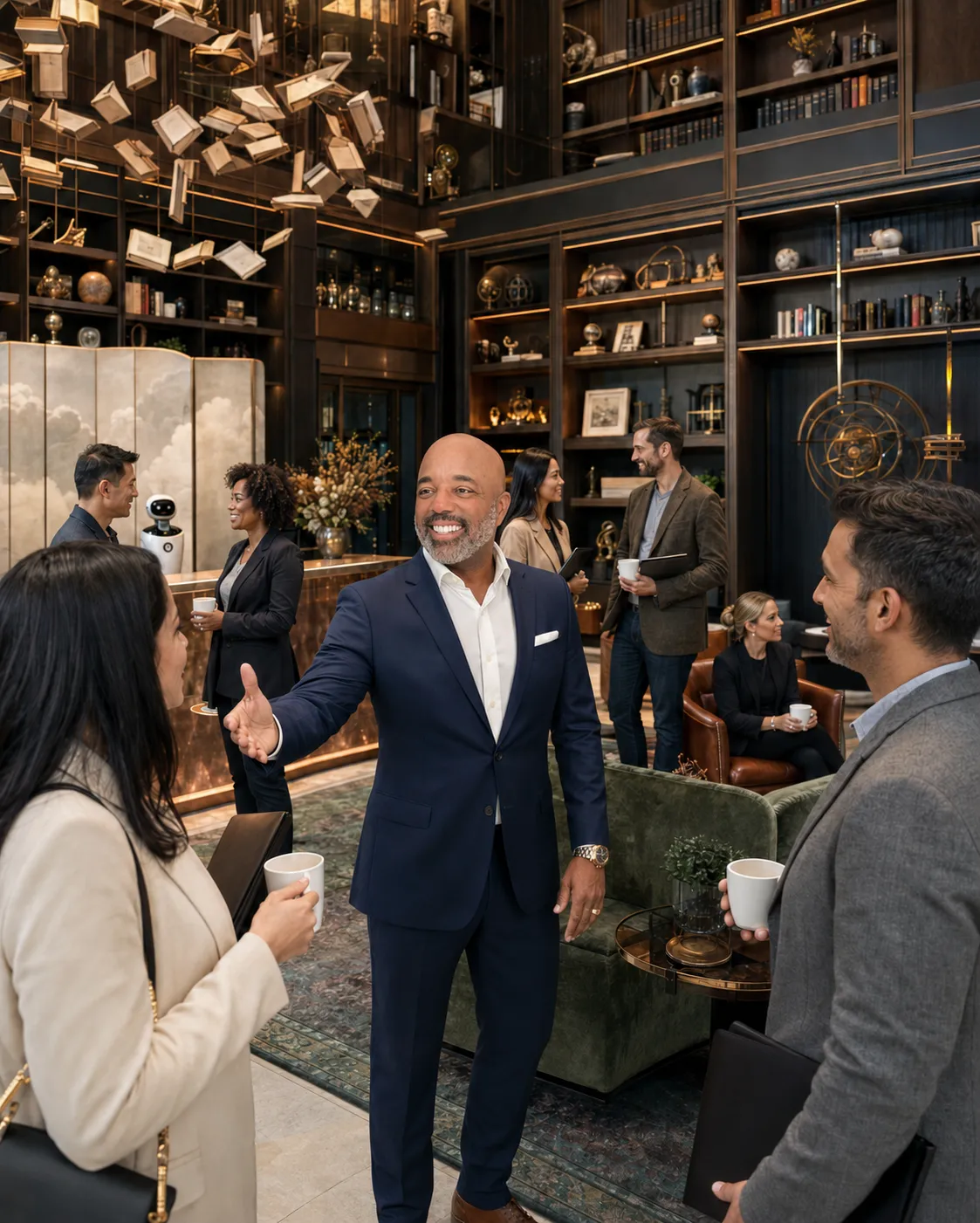 Brett in conversation with a founders circle