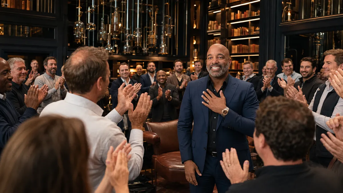 A standing ovation in a library setting