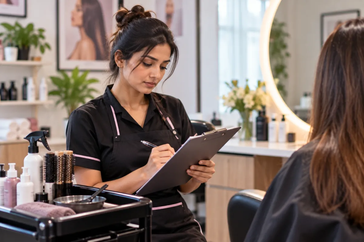 Salon Business SOP Checklist and Pricing Calculator Mockup