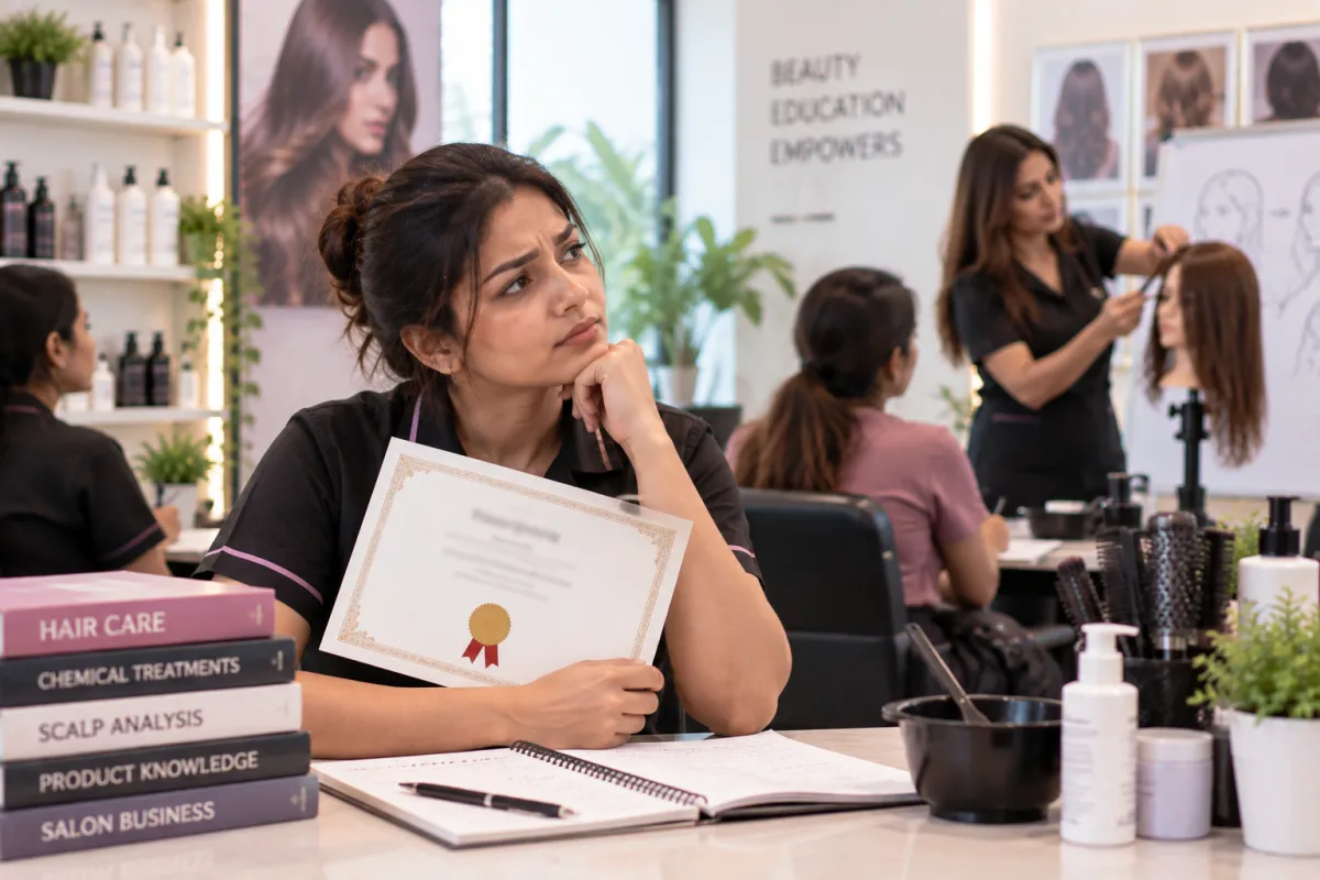 Stylist overwhelmed by short social media video tutorials