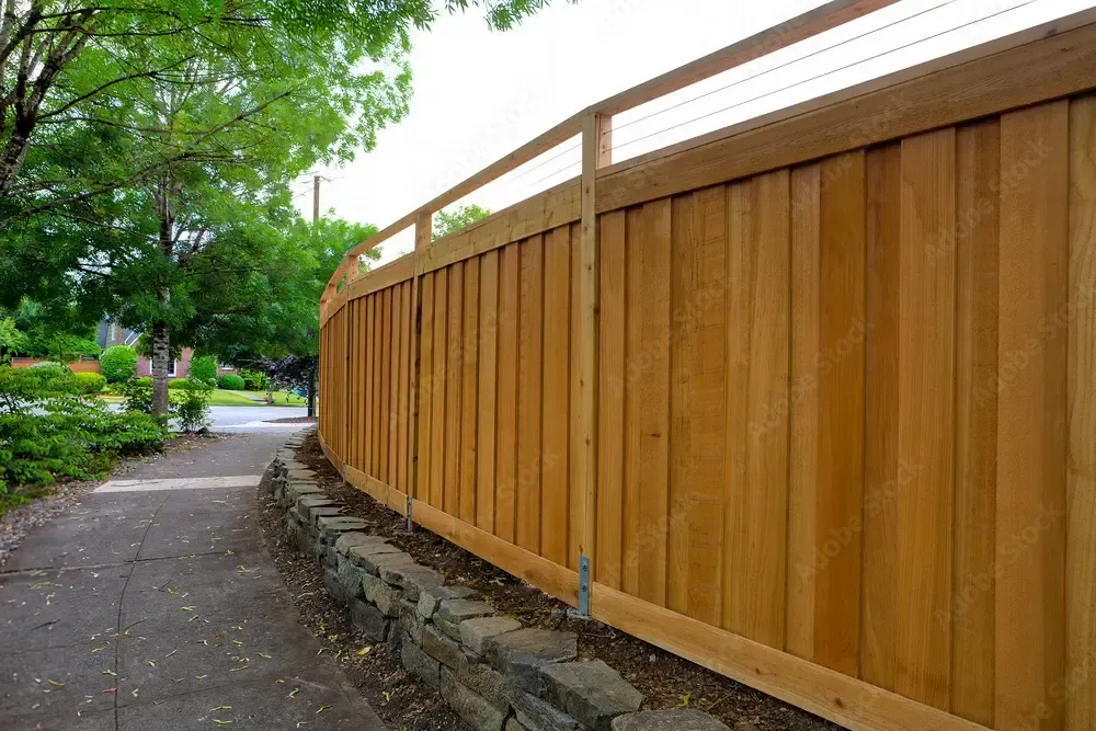 a fencing company hard at work