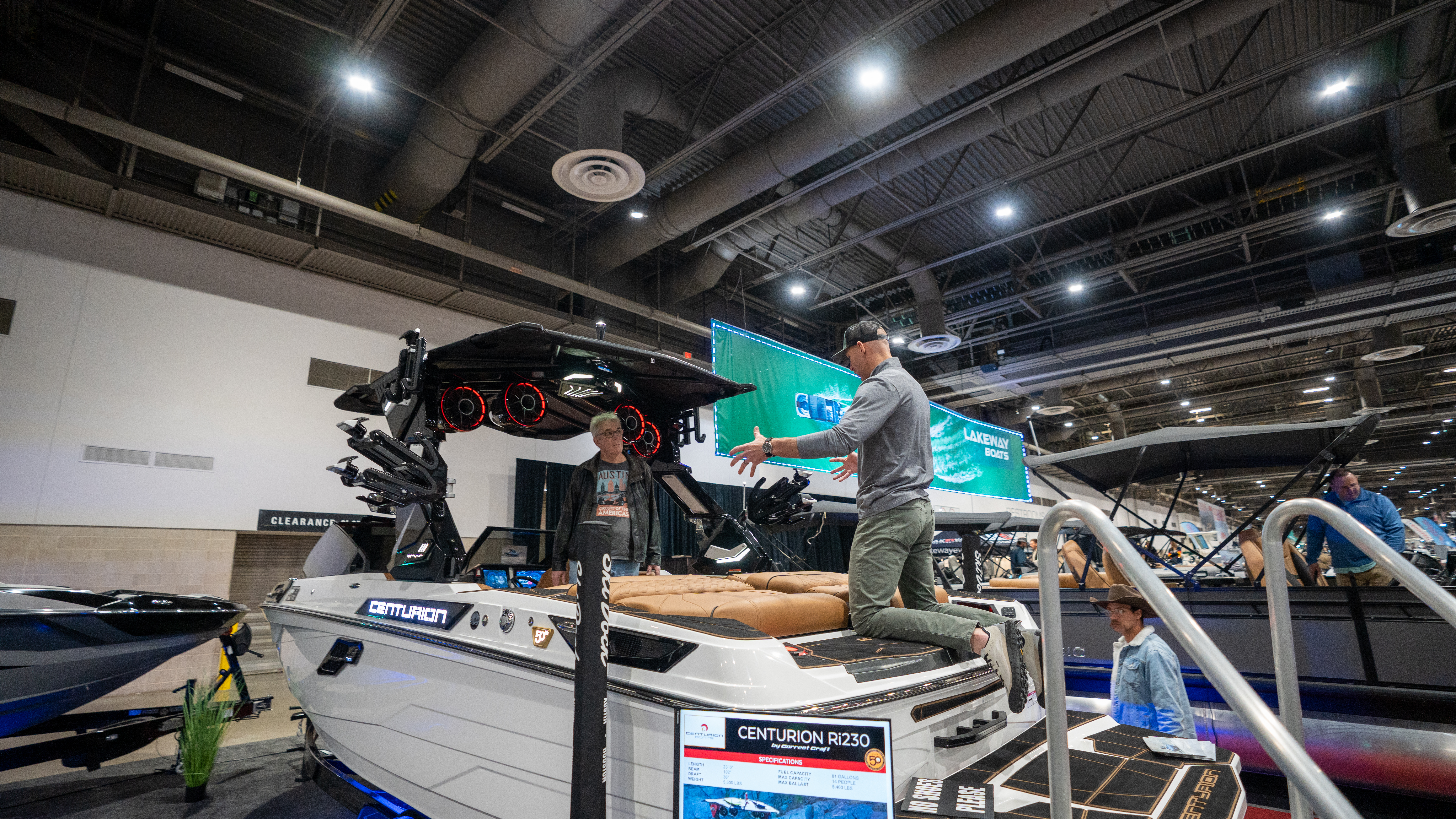 Houston Boat Show representative ready to help visitors and exhibitors
